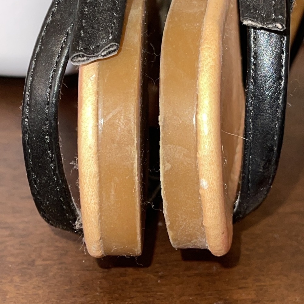 RCK BELLA Black Faux Leather Jeweled Sandals Sz. 9 - Picture 9 of 16